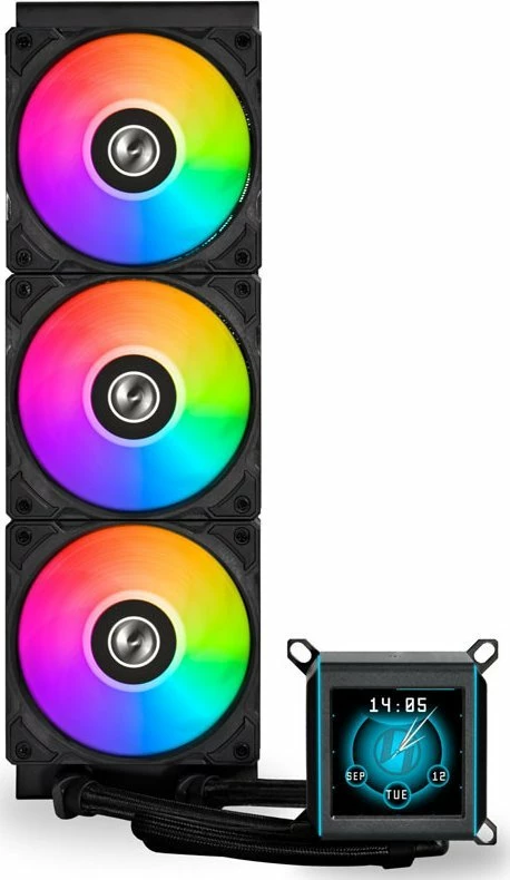 Ftohje me ujë AIO Lian Li Galahad II LCD 360 GA2ALCD36B 360mm ARGB, e zezë