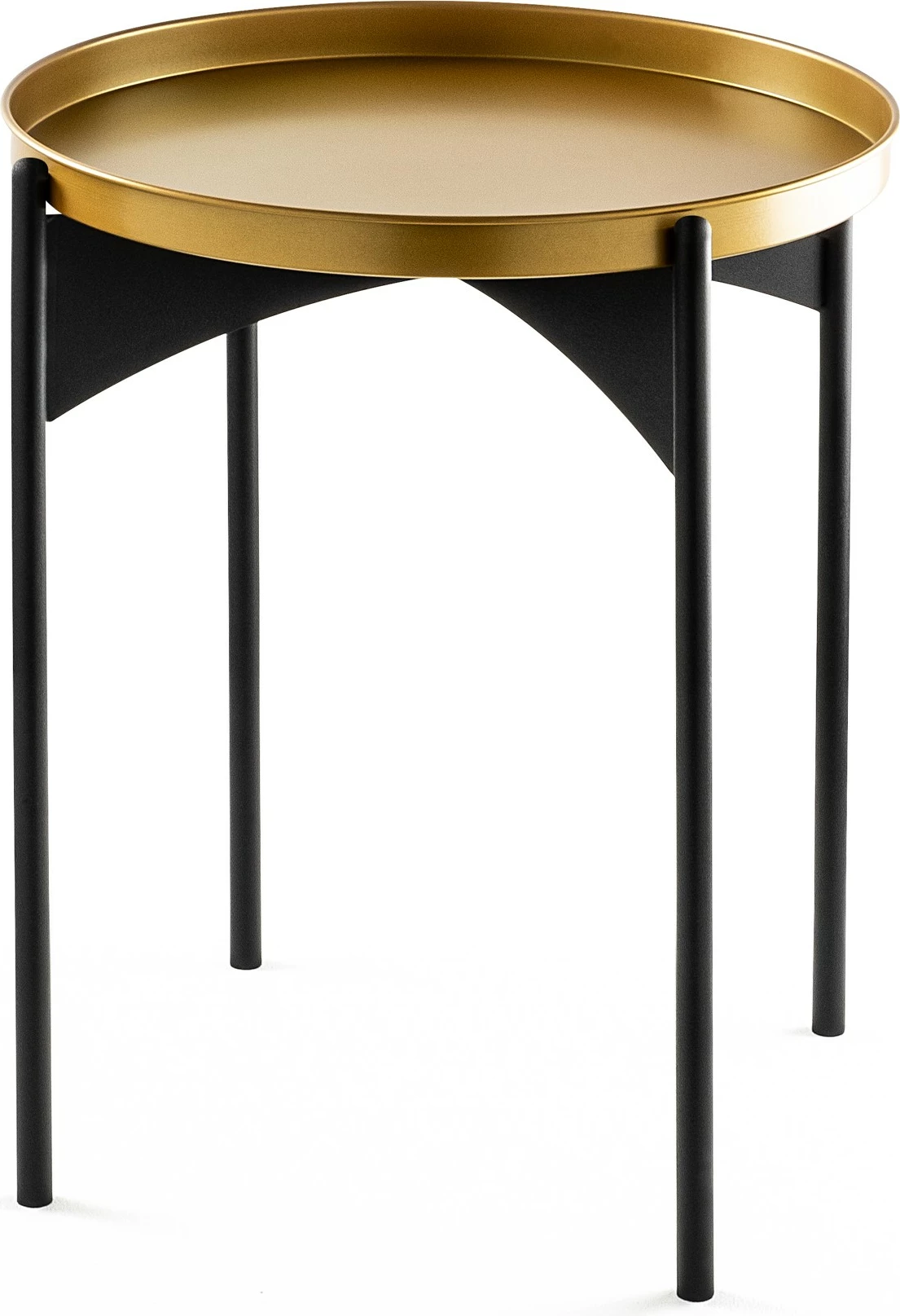 Tavolinë kafeje Hanah Home, SHB-002, metal, e zezë dhe ari