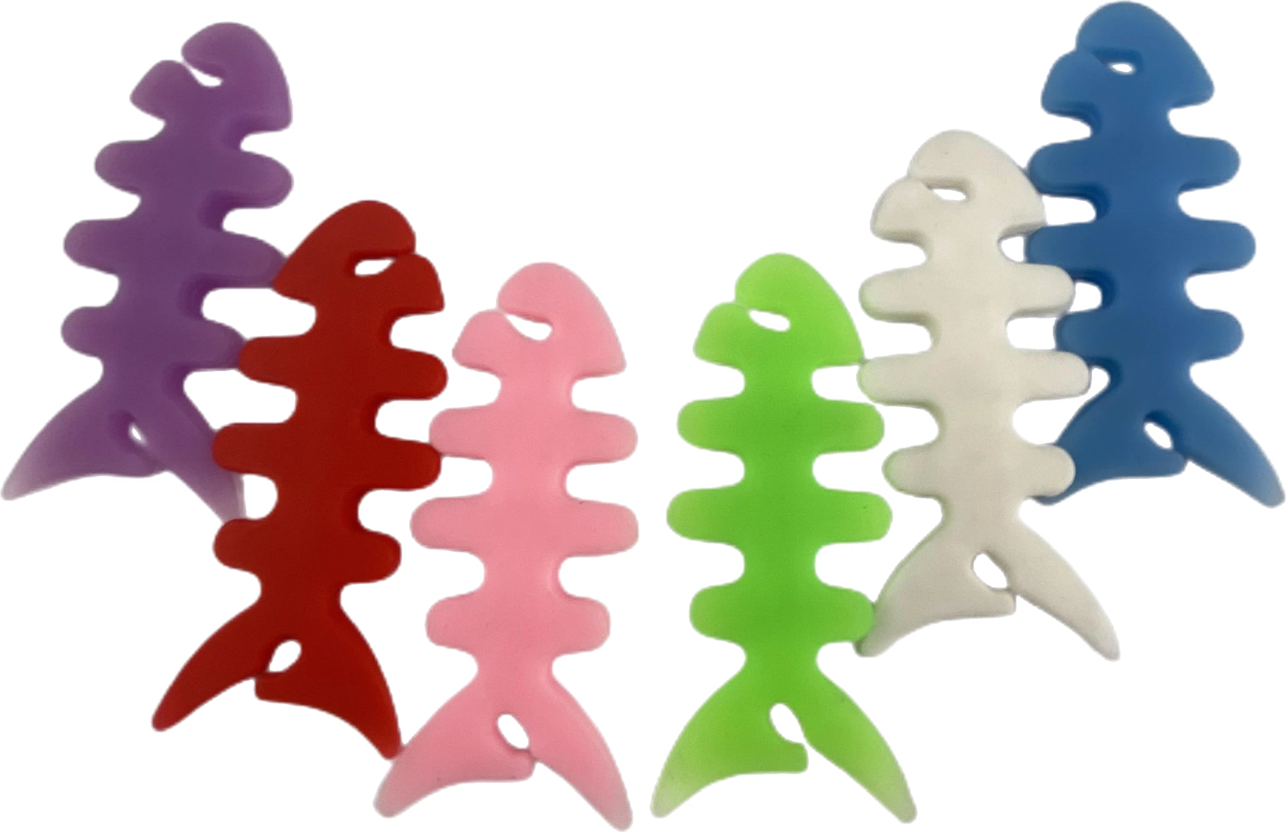 Mbështjellës kabllosh për kufje Hurtel, formë peshku, plastikë, zi