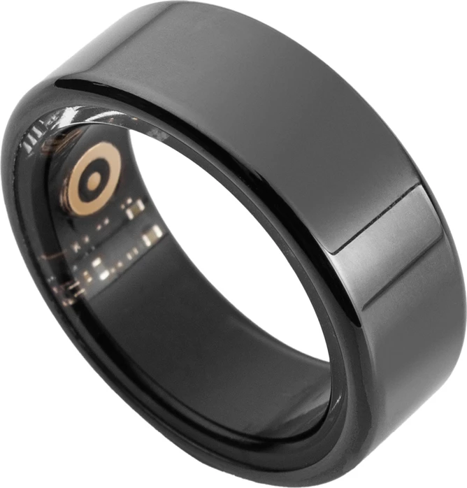 Unazë smart Colmi R02, madhësia 10 (19.8 mm), me kuti karikimi, e zezë