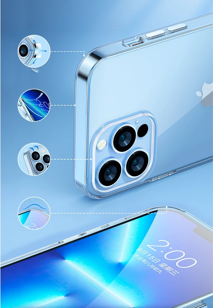 Mbështjellës Kingxbar Elegant Series për iPhone 13 Pro Max, Transparent