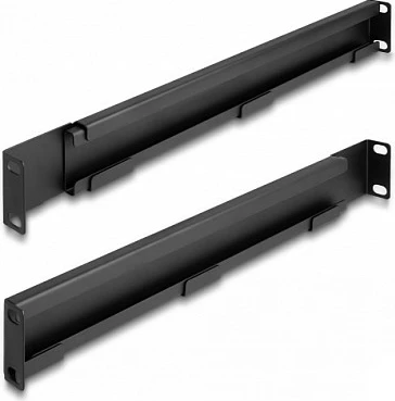 Shina montimi DeLOCK 19" 1U, 368-600 mm, metal, e zezë (2 copë)