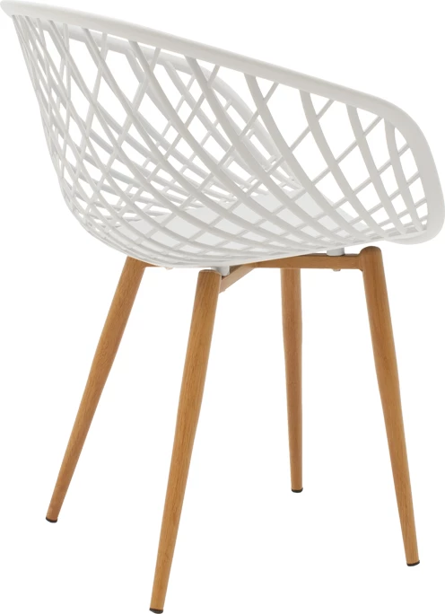 Set tavoline me karrige, ngjyrë mermeri të bardhë, D120x75cm