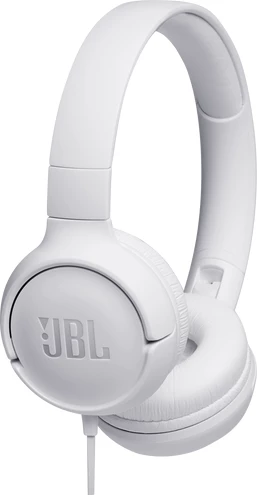 Kufje JBL Tune 500 (JBLT500WHT), me kabllo 3.5mm, mikrofon, Pure Bass, të bardha