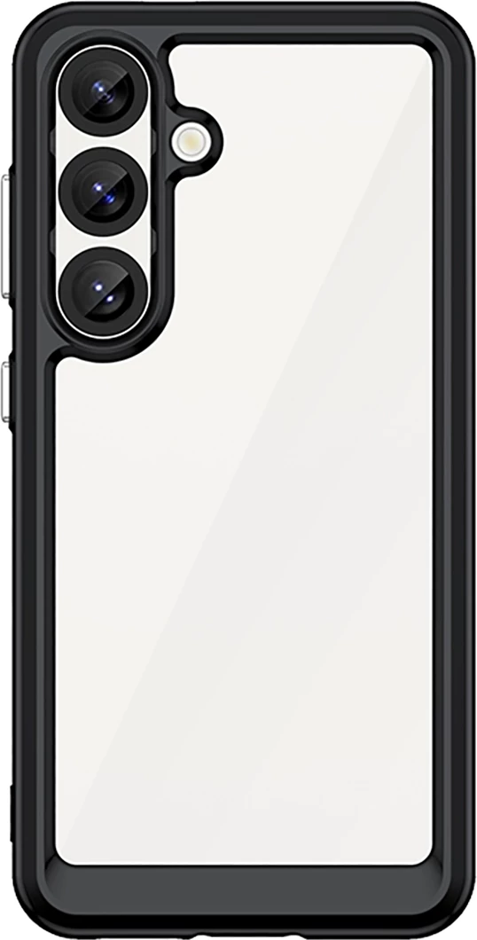 Mbështjellës Hurtel Outer Space Case për Samsung Galaxy S25, TPU/PC, i zi