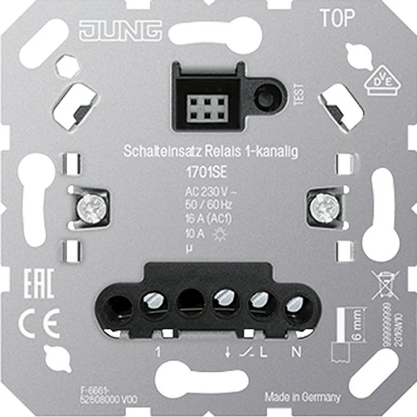 Modul relé Jung 1701SE, 1-kanal, 230 V, 50–60 Hz