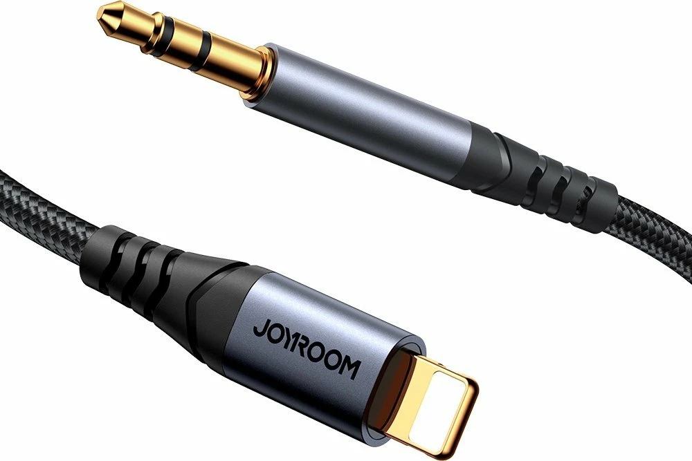 Kabllo audio Joyroom SY-A06 Lightning në AUX 3.5mm 1.2m, e zezë
