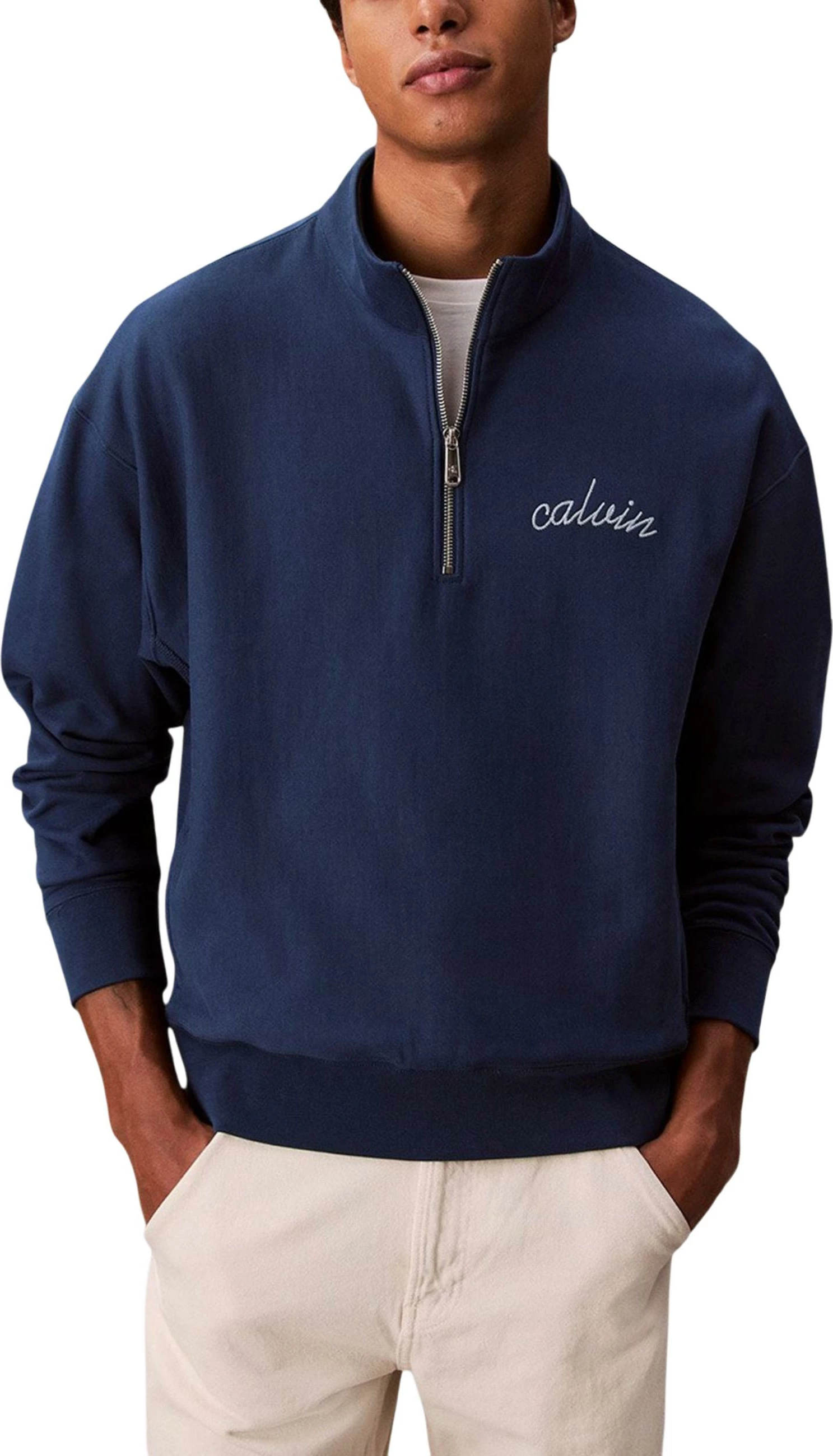 Duks për meshkuj Calvin Klein Jeans PREMIUM TERRY CHAIN LV04RC227G, kaltër e errët