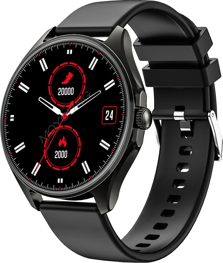 Smartwatch Beafon 402, AMOLED, GPS, 42 g, Ngjyrë e zezë metalike