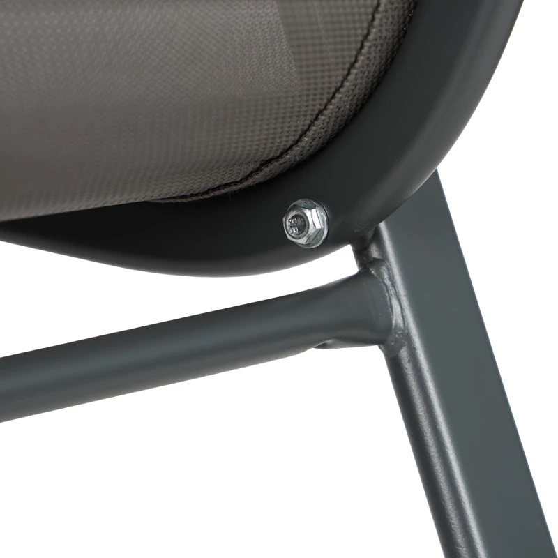 Karrige për bar Calan, metal, tekstilene, ngjyrë gri e errët, 55x70x114cm