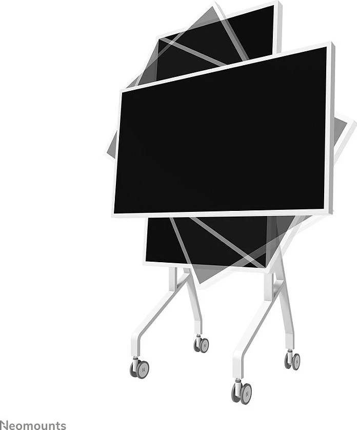Stendë TV me rrota Neomounts MOVE Go Flip FL50-515WH1, 55-65", VESA 400x400, 50 kg, e bardhë
