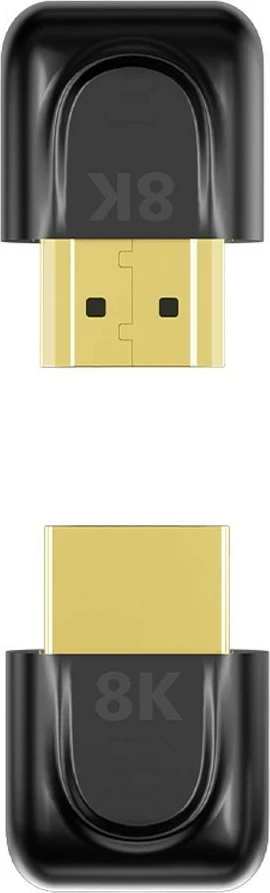 Adapter HDMI Unitek 8K, 90 dhe 270 shkallë, i bardhë