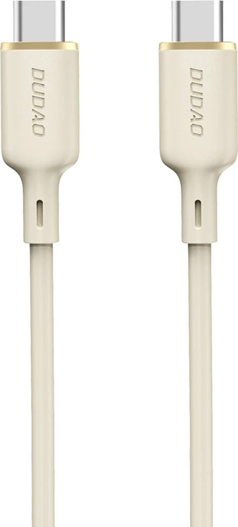 Kabllo Dudao L7SCC USB-C në USB-C, 1m, 100W, Bezhe