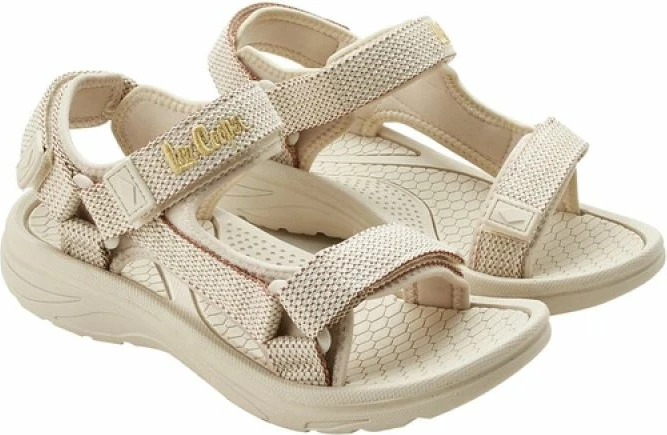 Sandale femra Lee Cooper velcro, bezhë krem