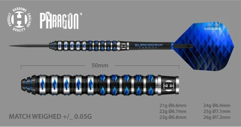 Shigjeta për Dart Harrows Paragon, 90% Tungsten [Pesha: 26 g]