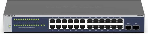 Switch NETGEAR GS724Tv6, 24 porta Gigabit, menaxhueshëm L2+/L3, Rack 1U