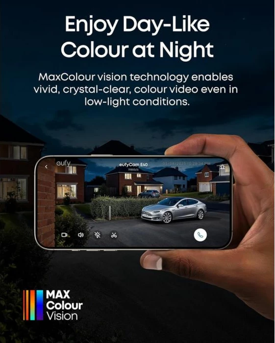 Kamerë sigurie ANKER eufy Security eufyCam E40 2K, SolarPlus 2.0, HomeBase S380 16GB, set 2 kamera + bazë, bardhë/zi