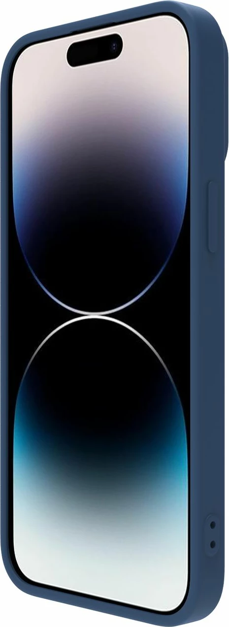 Mbështjellës Nillkin CamShield Silky Silicone për iPhone 14 Pro Max, MagSafe, kapak kamere, Kaltër