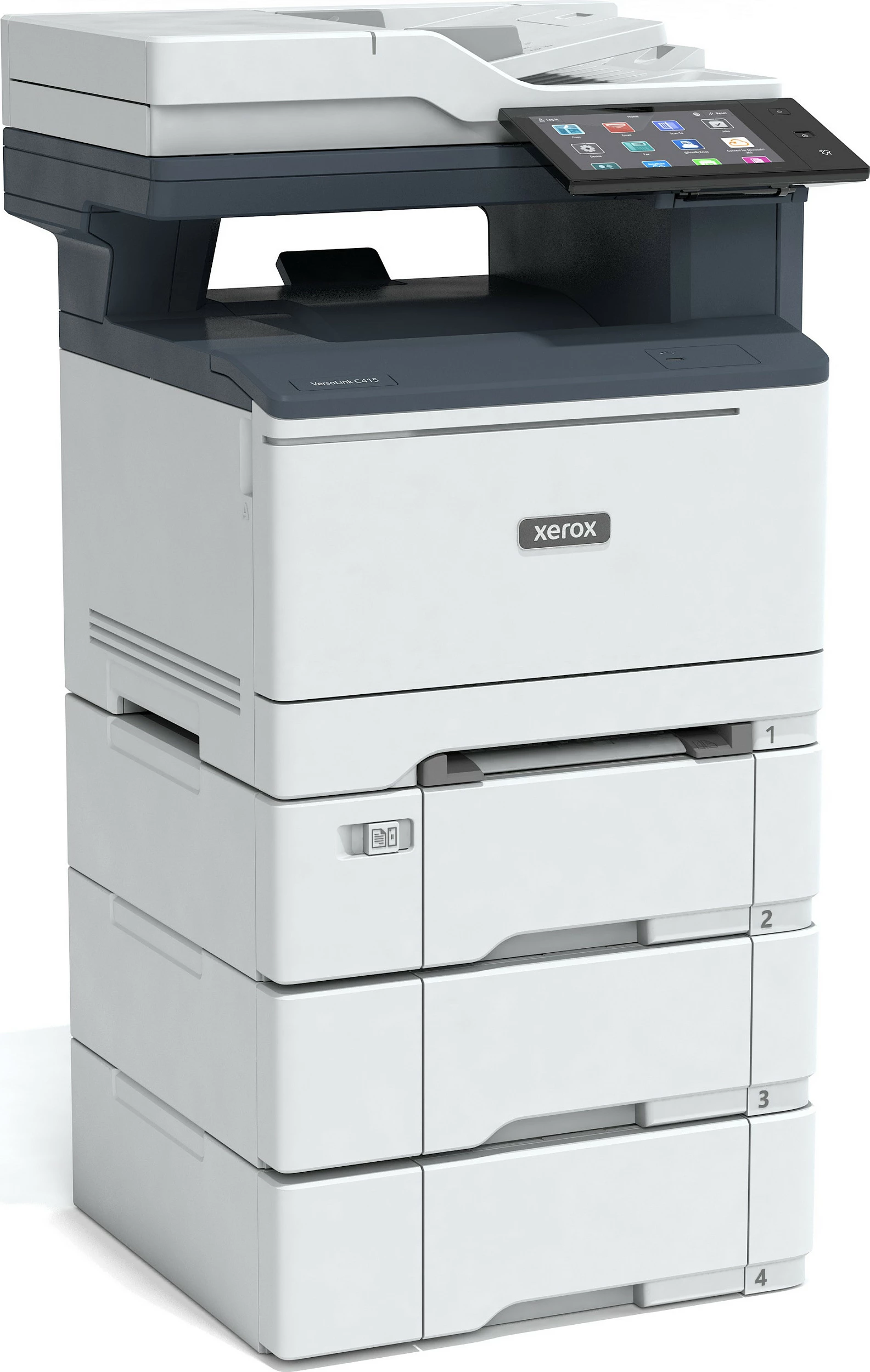 Printer multifunksional Xerox VersaLink C415DN, USB/LAN, print/scan/kopje/fax, duplex, gri/blu