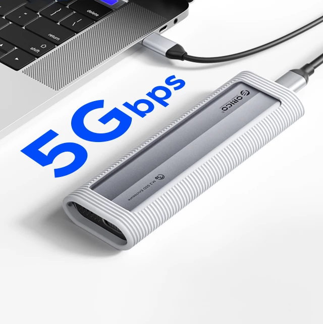 Kasë Orico AXM2-G2-V1 për NVMe M.2, USB-C/USB-A në USB-C, 10Gb/s, Gri