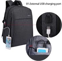 Çantë shpine për laptop Tigernu T-B3221 15.6", e zezë/gri