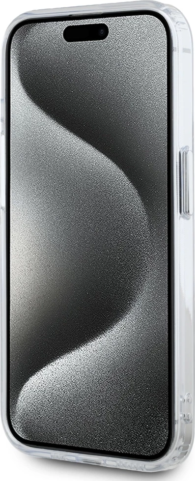 Mbështjellës Karl Lagerfeld IML Metal Karl Head MagSafe për iPhone 15 Pro Max, Bardhë