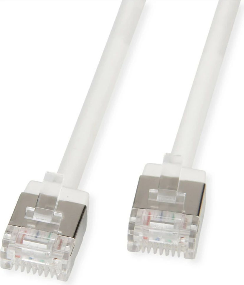 Kabllo rrjeti ROLINE 21.15.4572, Cat6a, 2 m, RJ45-RJ45, U/FTP, e bardhë