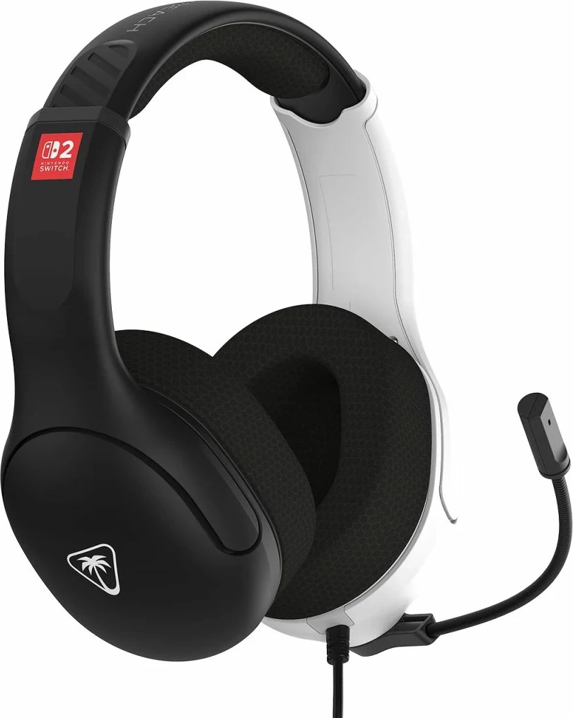 Kufje Turtle Beach Airlite Fit për Nintendo Switch, me kabllo 3.5 mm, over-ear, mikrofon flip-to-mute, Bardhë-Zi