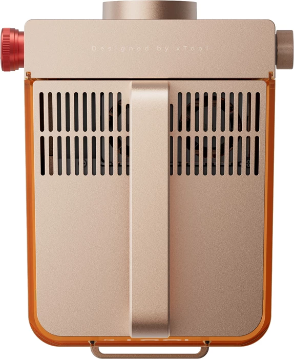 makinë gdhendëse me laser 2‑në‑1, xTool F2, 15 W diodë + 5 W infra 1064 nm, shpejtësi 6000 mm/s, kamerë 50 MP, zonë pune 115×115 mm, portokalli