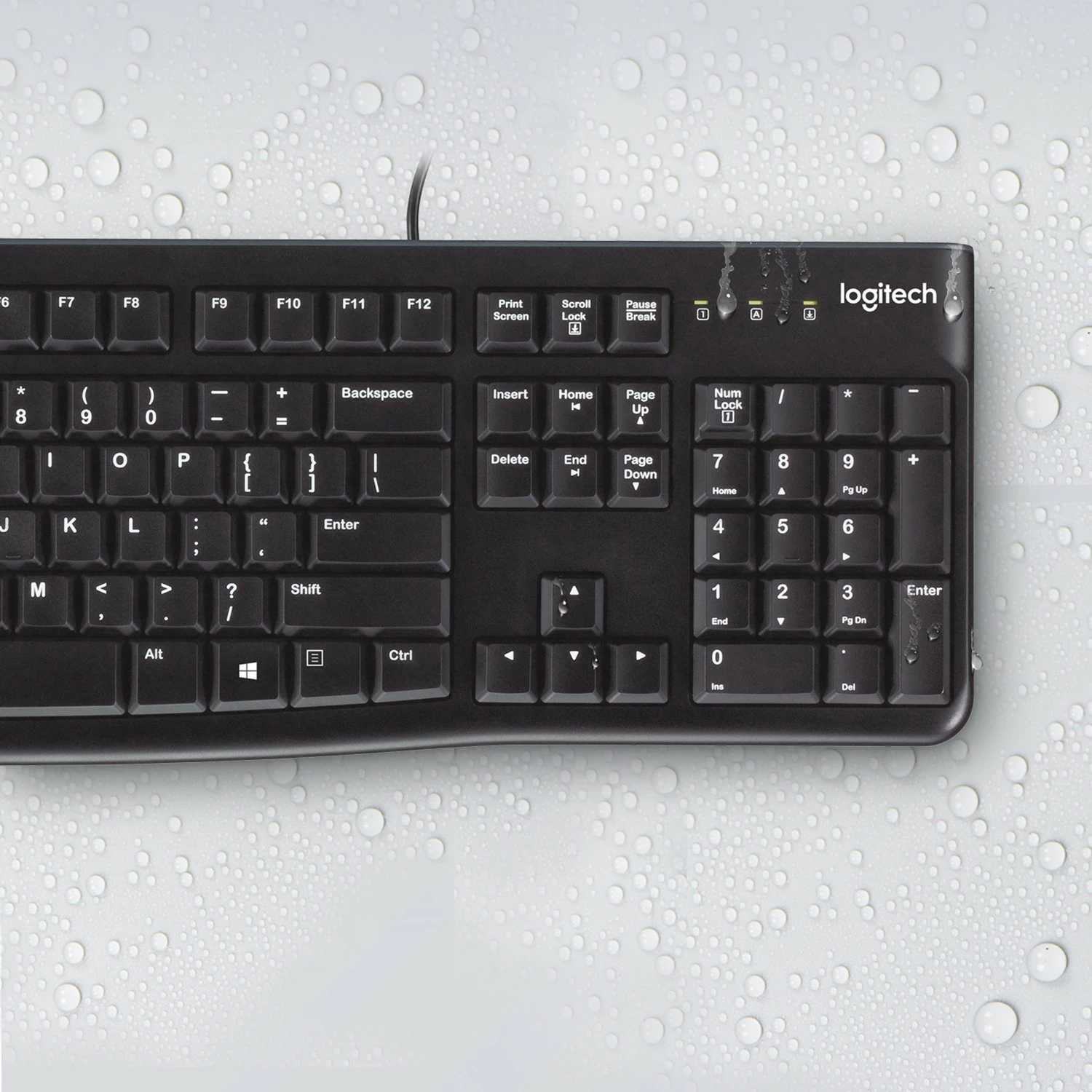 Tastierë Logitech K120, full-size, me kabllo, USB, AZERTY, e zezë
