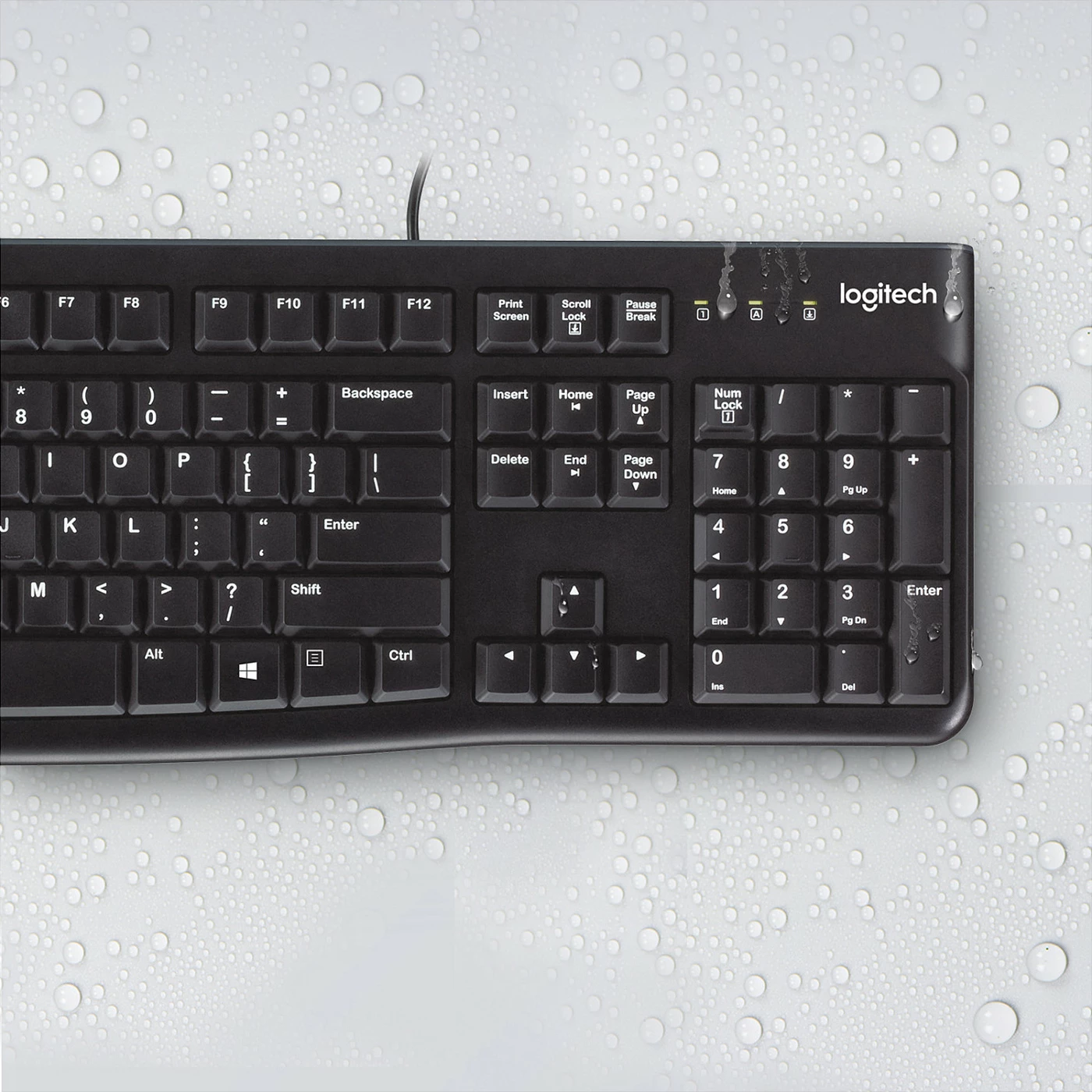 Tastierë Logitech K120, full-size, me kabllo, USB, AZERTY, e zezë