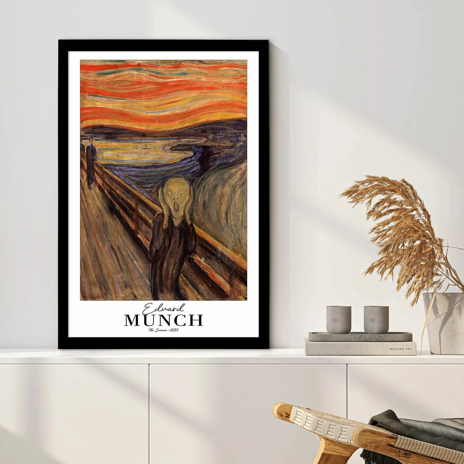 Pikturë dekorative me kornizë, Wallity, 4262SYHMUNCH-001, shumëngjyrëshe, 42x62cm
