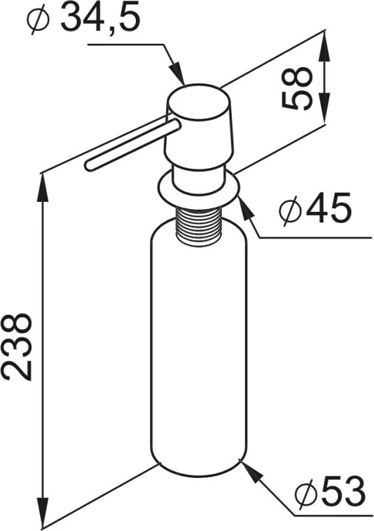 Mekanizëm sapuni për lavaman Elleci ADI02300BK