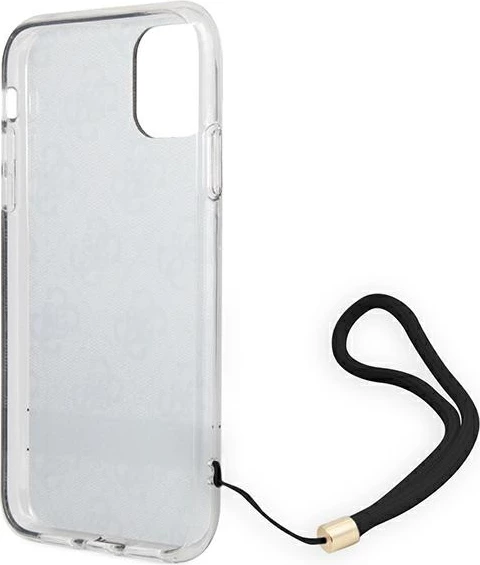 Mbështjellës Guess GUOHCN61H4STW për iPhone 11, 4G Print Strap, Kafe