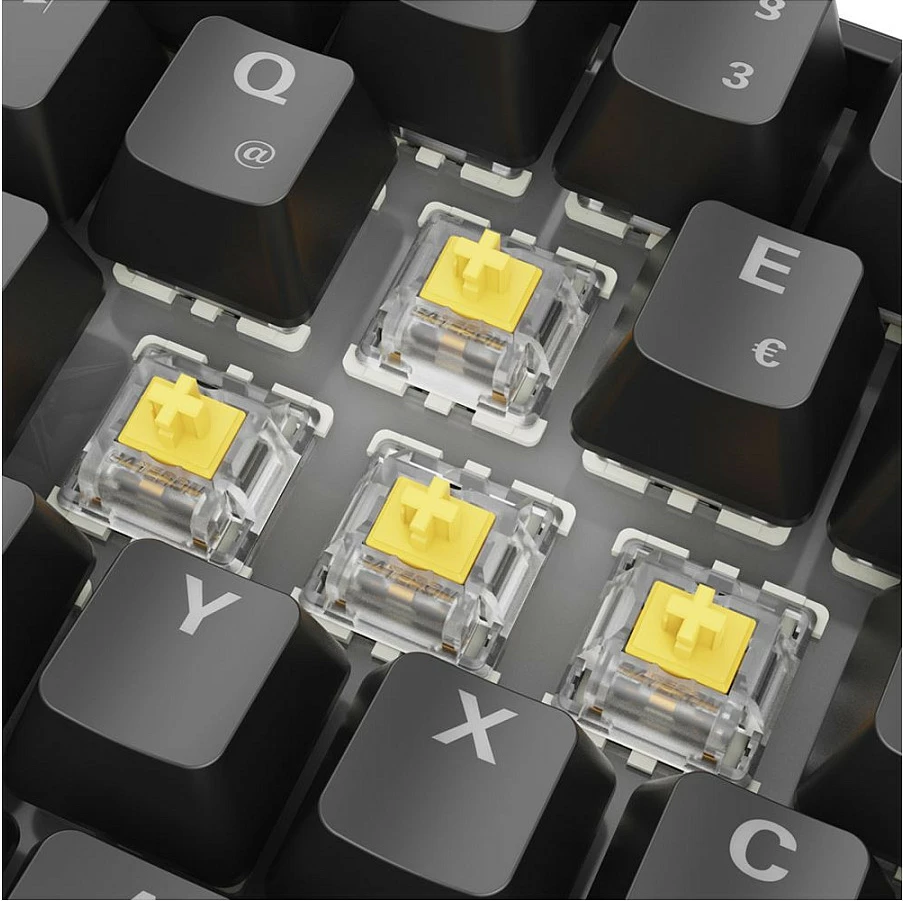 Tastierë gaming Sharkoon Skiller SGK50S4 Gen2, RGB, e zezë-verdhë