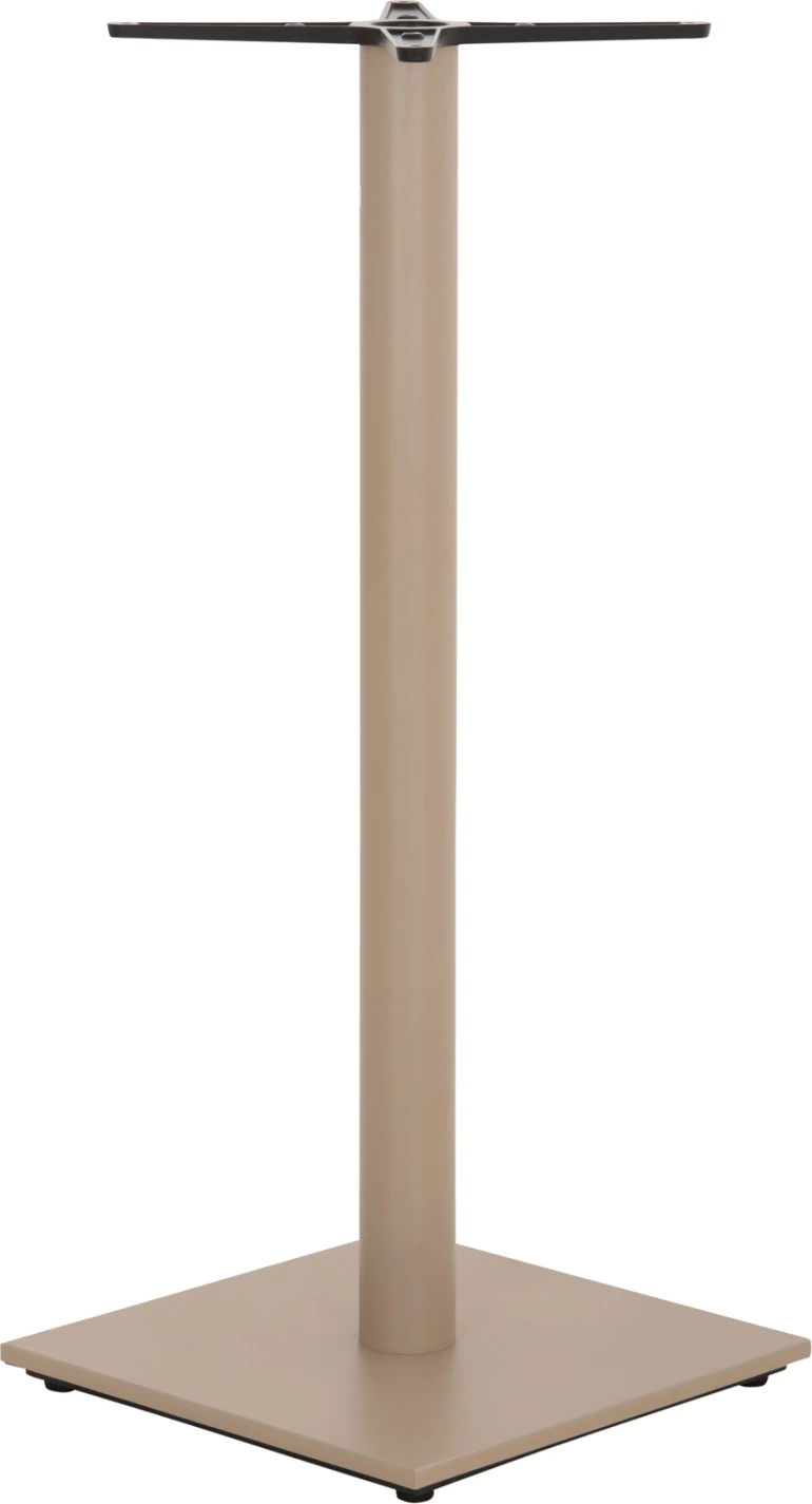 Baza për tavolinë bari, metalike, ngjyrë kapuçino mat, me rregullues lartësie, 46x46x108cm