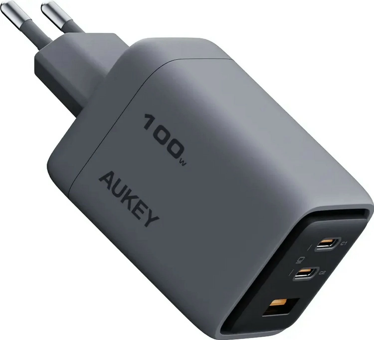 Karikues Aukey PA-C5, 100W, 2x USB-C, 1x USB-A, gri