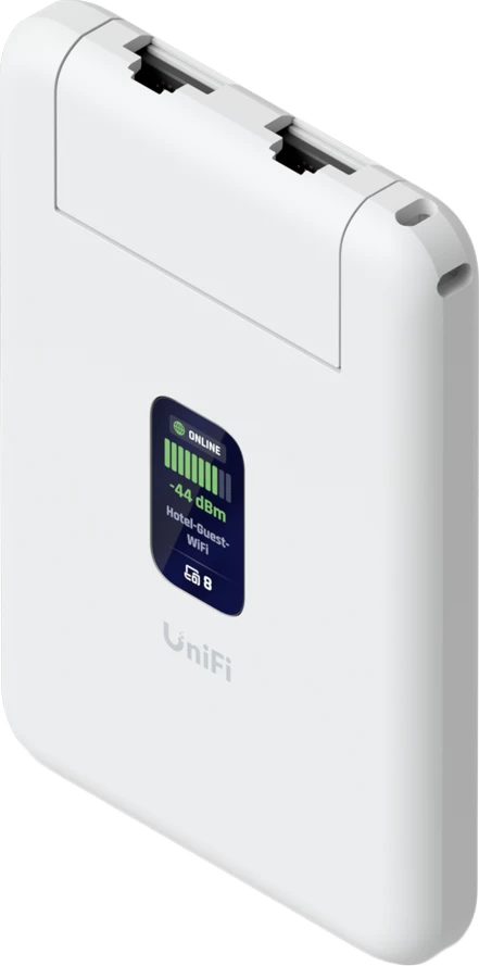 Ruter udhëtimi UBIQUITI UniFi UTR, Wi‑Fi 5 (802.11ac), 2x LAN RJ‑45, USB‑C, 2x2 MU‑MIMO, ekran LED, i bardhë