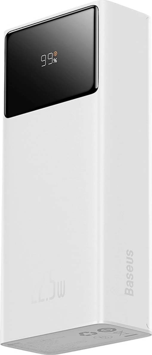 Powerbank Baseus EnerFill FP41, 30000mAh, 22.5W, me kabllo USB-A në USB-C, Bardhë
