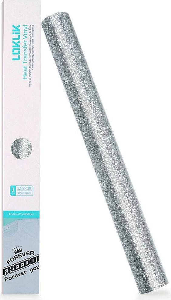 Foli për plotter LOKLiK Glitzer, 30.5 x 90 cm, argjend
