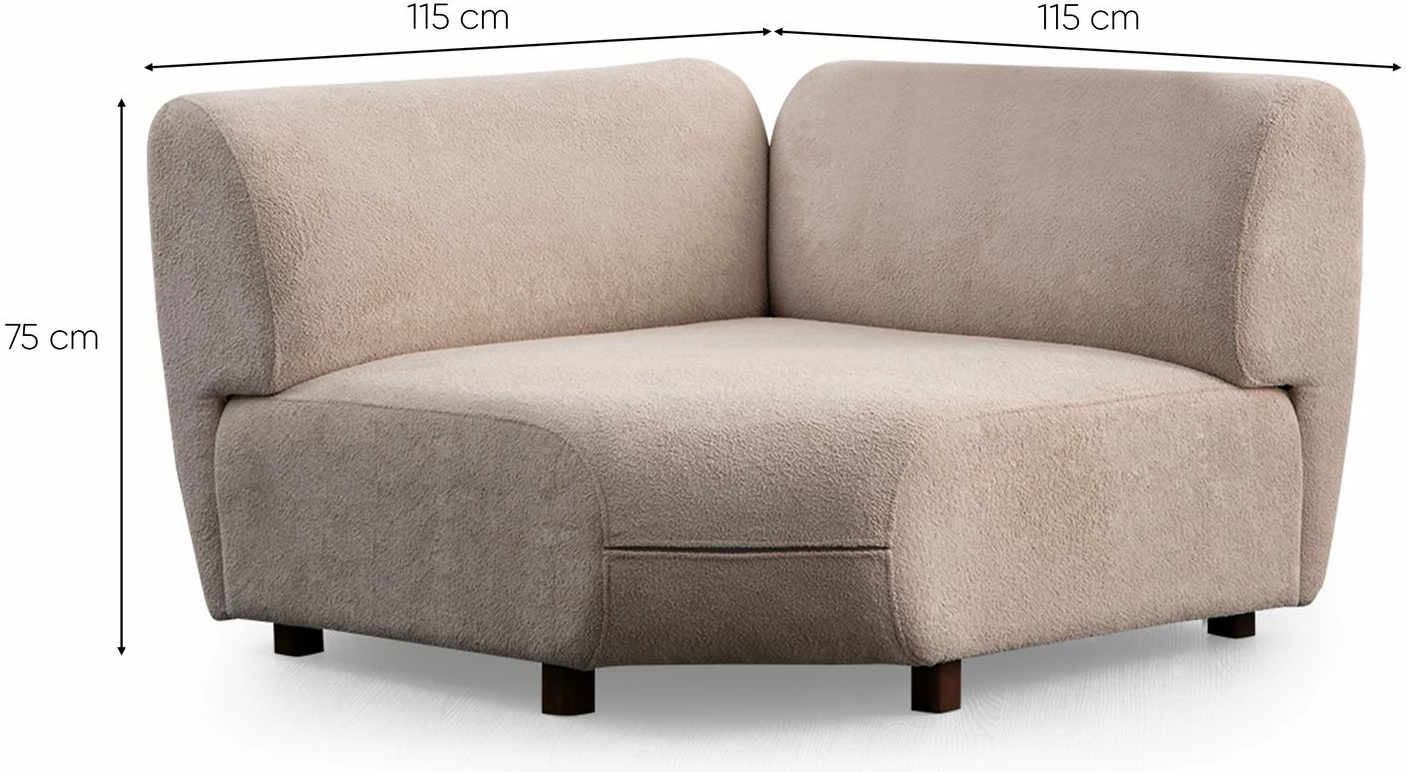 Këndare Pavia, krem dhe kafe, Atelier del Sofa
