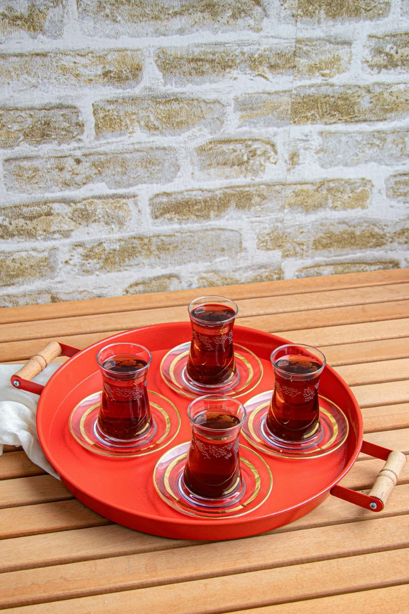 Set tabakash të kuqe, 4 copë, Hermia Concept, M0259 - KR