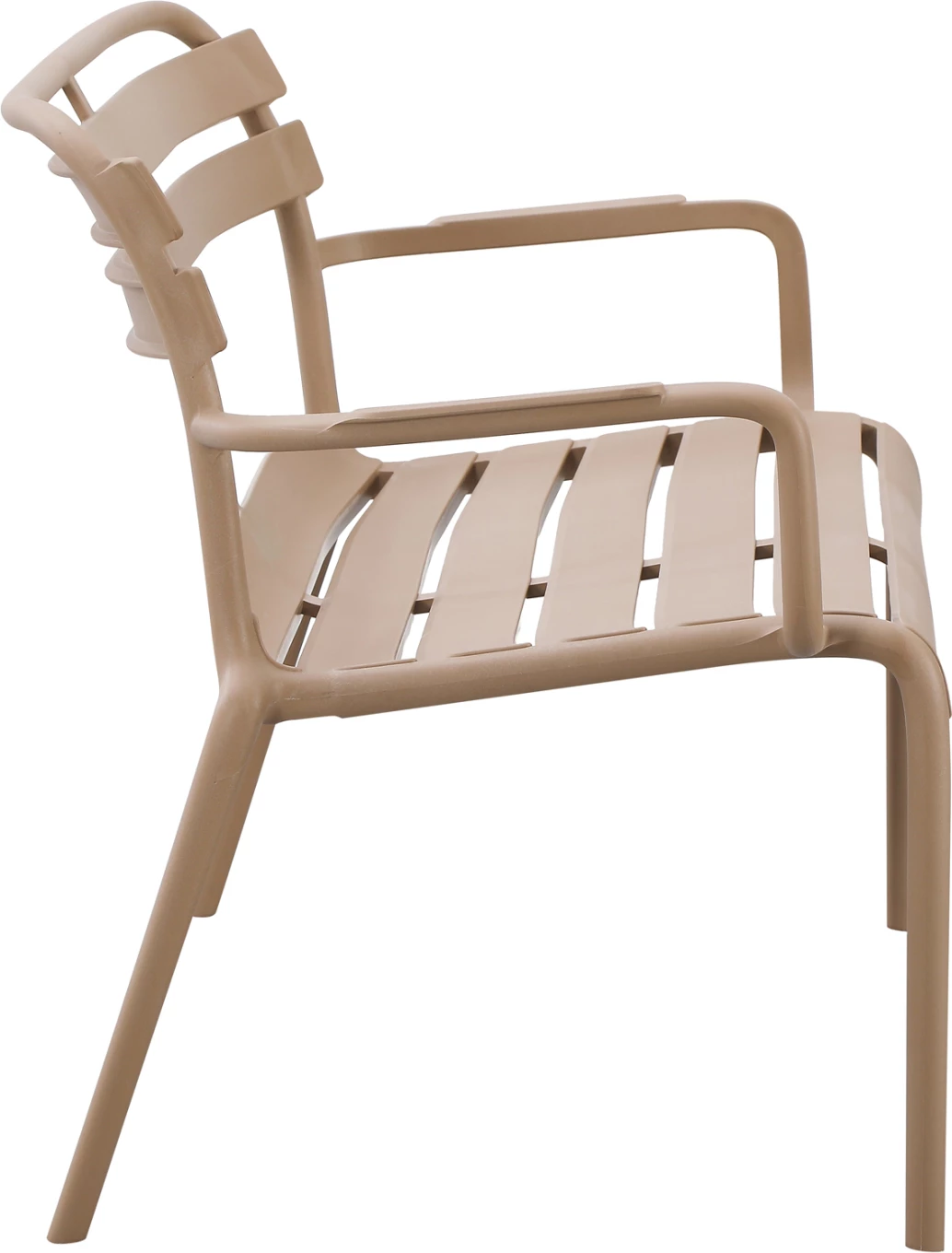 Stol dy vendësh KORVER, polipropilen, ngjyrë kapuçino, FH6332.04, 113x65x76cm