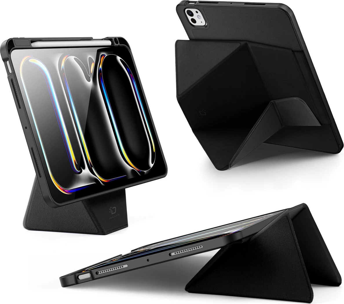 Mbështjellës Dux Ducis Vers për iPad Pro 11\" (2024/2025), me stendë, mbajtës Apple Pencil, auto wake/sleep, i zi