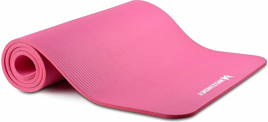 tapet ushtrimesh për yoga/fitness, Wozinsky, WNSP-PINK, 181x63x1 cm, shkumë NBR, antirrëshqitës, 900 g, rozë, me rrip dhe qese