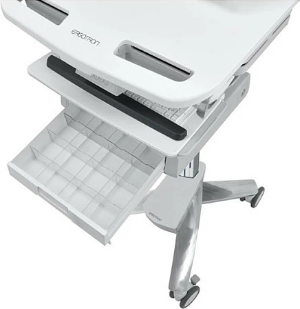 Karrocë multimediale Ergotron StyleView, për monitor deri 24", VESA 75x75/100x100, 15 kg, gri/bardhë