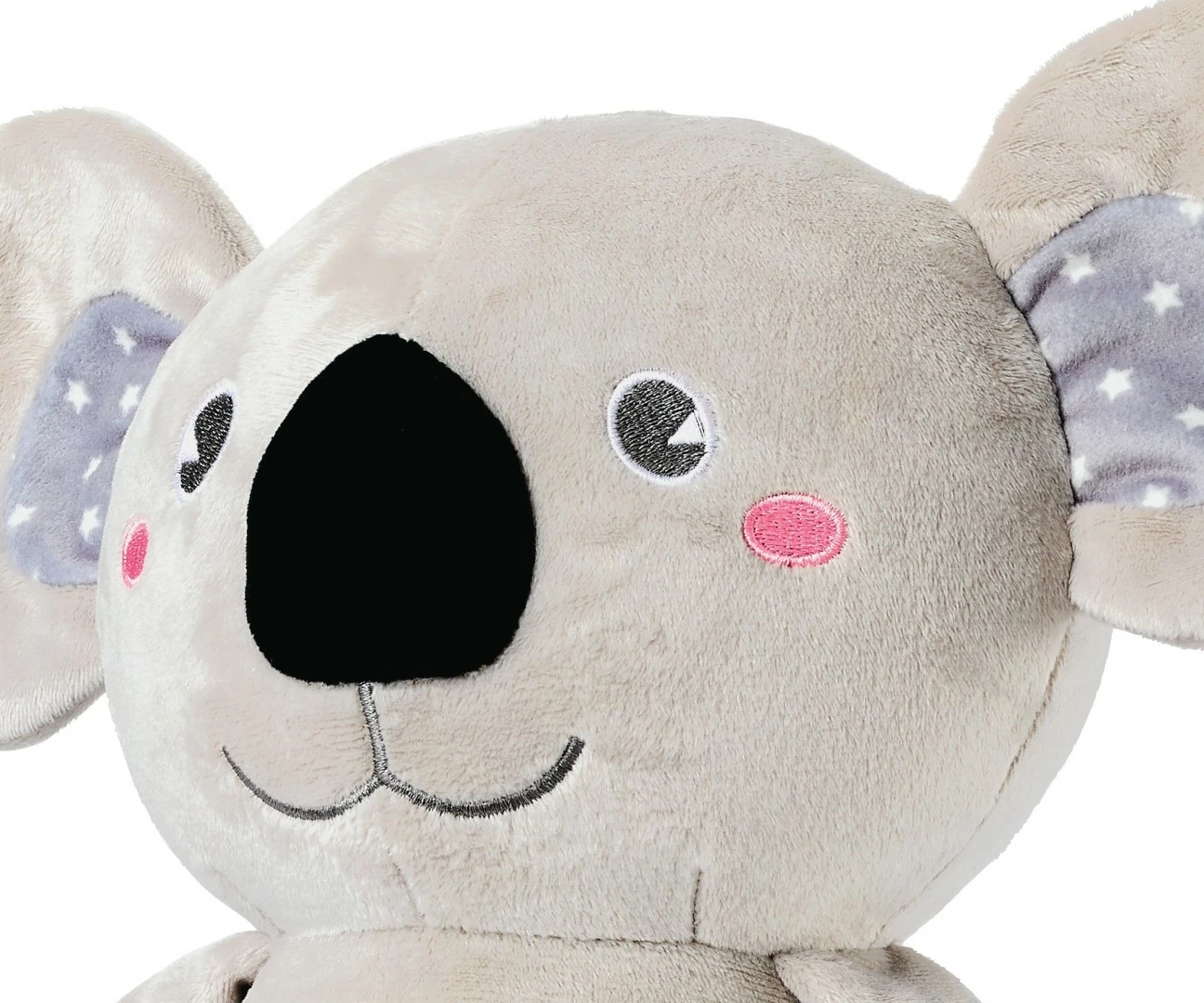 Lodër pelushi me projektor koala, Milly Mally 5661, 10 melodi, 5 zhurma të bardha, timer 30/60/90 min, 7 drita, gri/bardhë