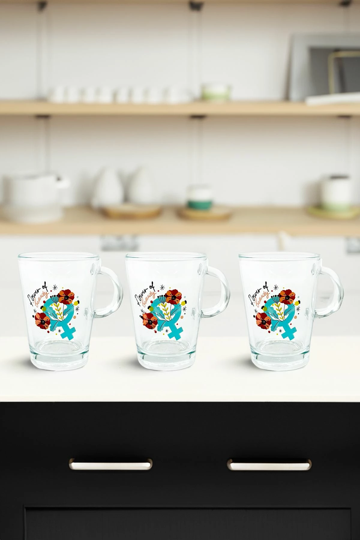 Set gotash prej qelqi (3 copë), Hermia Concept, PB554031