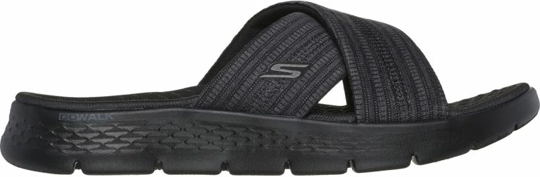 Flip-flopa për femra Skechers GO WALK FLEX SANDAL IMPRESSED 141420, gri e zezë [Madhësia: 35]