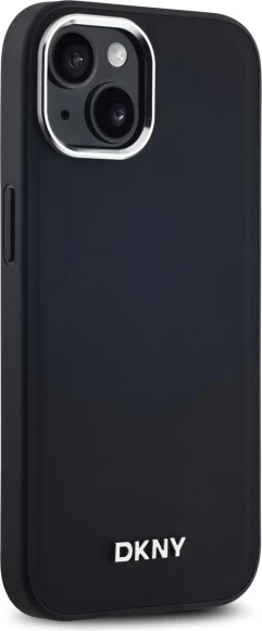 Mbështjellës DKNY Plain Logo MagSafe për iPhone 14, i zi